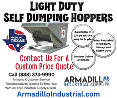 Armadillo Industrial  Light Duty Self Dumping Hopper 1/4 yd - 2,000 lb capacity