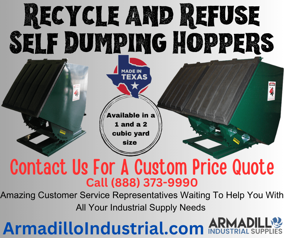 Hippo Hopper 1 Cubic Yard Recycle and Refuse Self-Dumping Hopper HH16RR