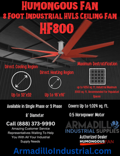 Humongous Fan Humongous Fan HF800 - 8 Foot Industrial HVLS Ceiling Fan HF800