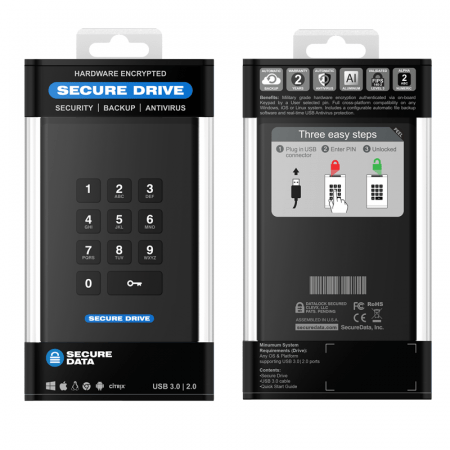 Secure Drive SecureDrive® KP - Encrypted External Drive with Keypad